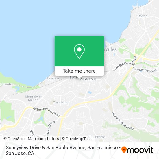 Mapa de Sunnyview Drive & San Pablo Avenue