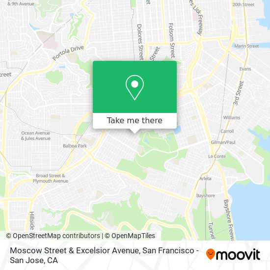 Moscow Street & Excelsior Avenue map