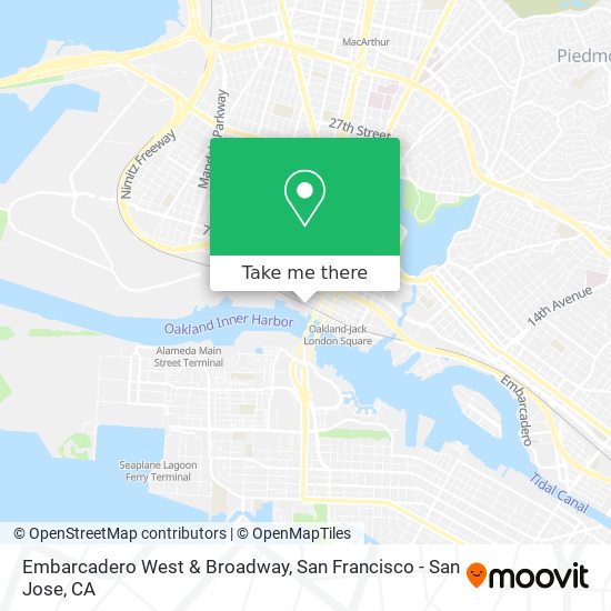 Embarcadero West & Broadway map