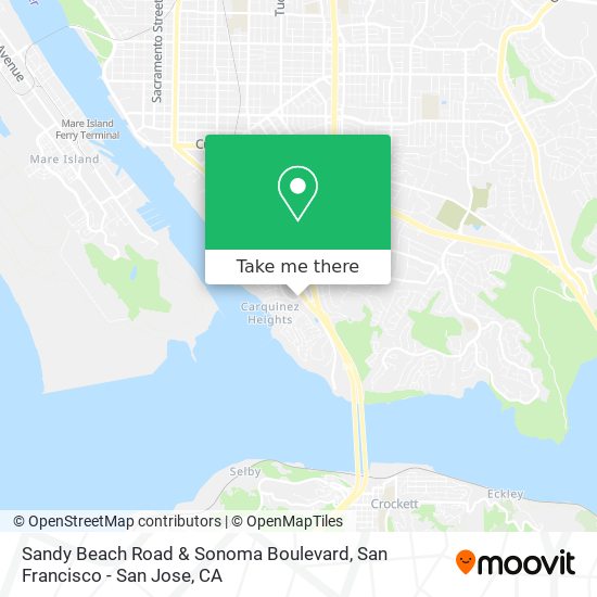 Sandy Beach Road & Sonoma Boulevard map