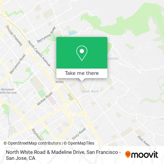 North White Road & Madeline Drive map