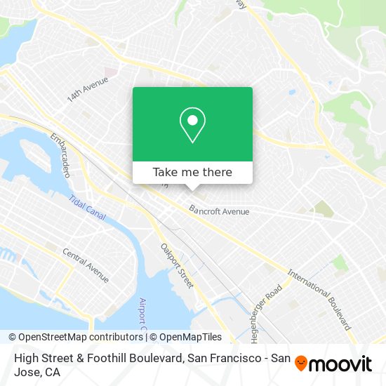 High Street & Foothill Boulevard map
