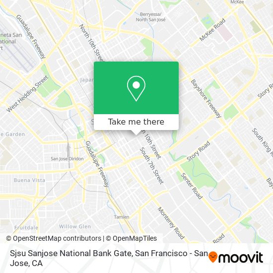 Sjsu Sanjose National Bank Gate map