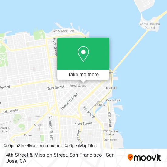 Mapa de 4th Street & Mission Street