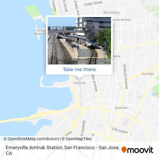 Emeryville Amtrak Station map