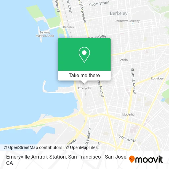 Emeryville Amtrak Station map