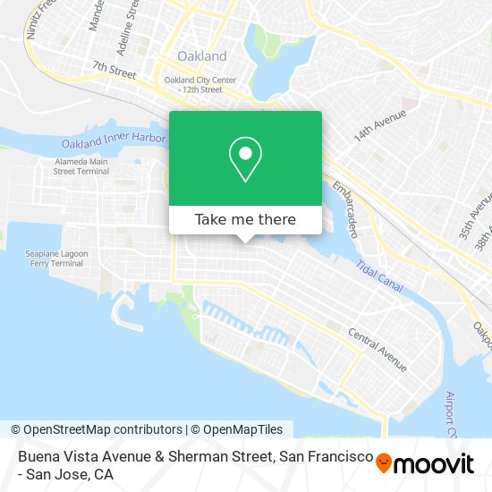 Buena Vista Avenue & Sherman Street map