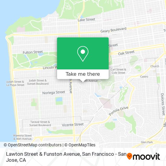 Lawton Street & Funston Avenue map