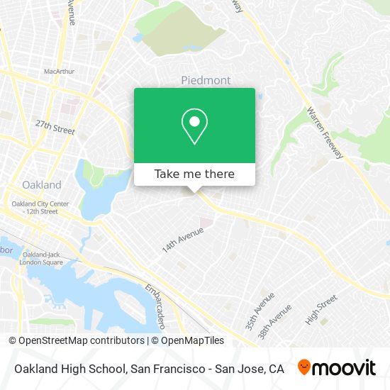 Mapa de Oakland High School