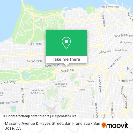 Mapa de Masonic Avenue & Hayes Street