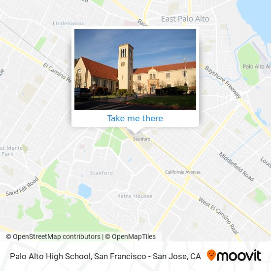 Palo Alto High School map