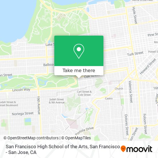Mapa de San Francisco High School of the Arts