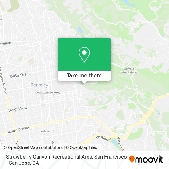 Mapa de Strawberry Canyon Recreational Area