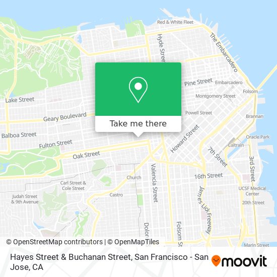 Hayes Street & Buchanan Street map