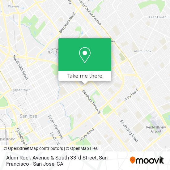 Alum Rock Avenue & South 33rd Street map