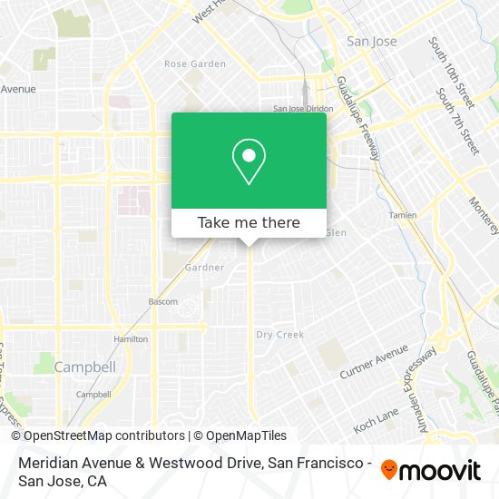 Mapa de Meridian Avenue & Westwood Drive