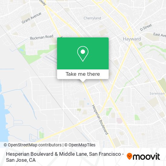Hesperian Boulevard & Middle Lane map
