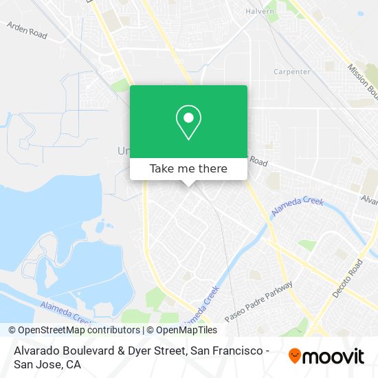 Alvarado Boulevard & Dyer Street map