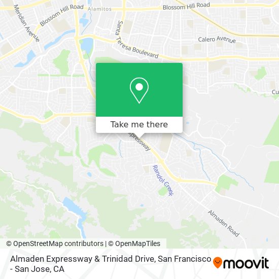 Almaden Expressway & Trinidad Drive map