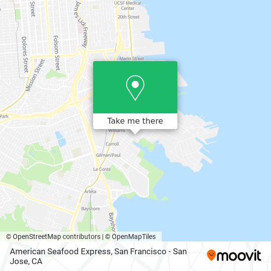 Mapa de American Seafood Express