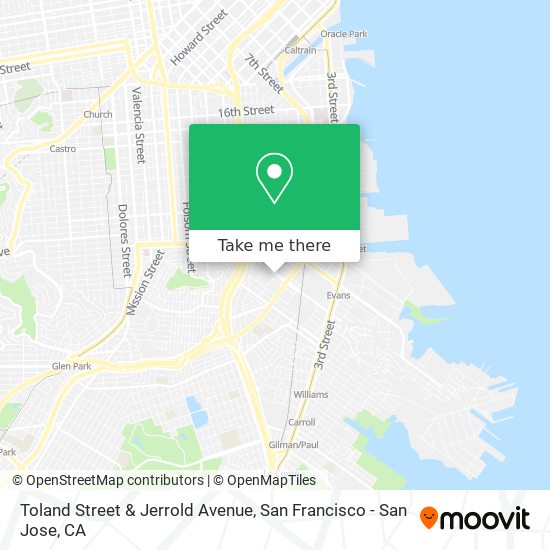 Toland Street & Jerrold Avenue map