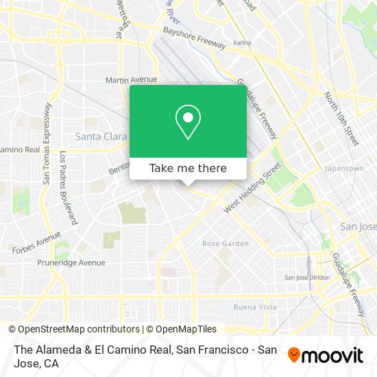 The Alameda & El Camino Real map