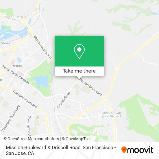 Mission Boulevard & Driscoll Road map