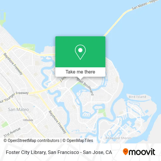 Foster City Library map