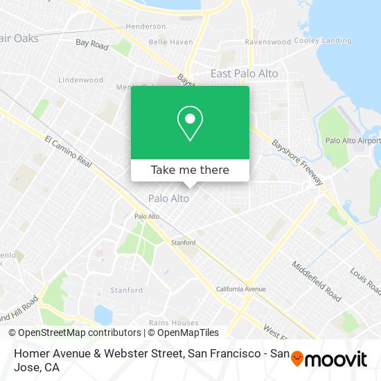 Mapa de Homer Avenue & Webster Street