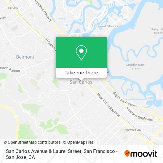 Mapa de San Carlos Avenue & Laurel Street