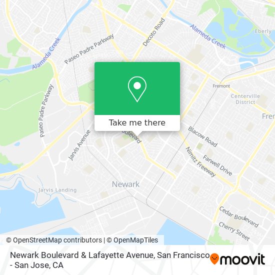 Newark Boulevard & Lafayette Avenue map