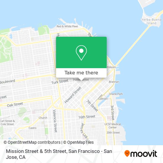 Mapa de Mission Street & 5th Street