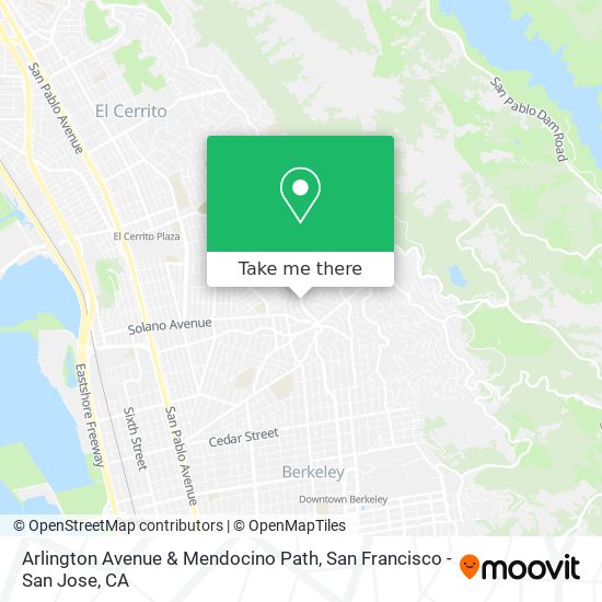 Mapa de Arlington Avenue & Mendocino Path