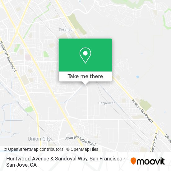 Huntwood Avenue & Sandoval Way map