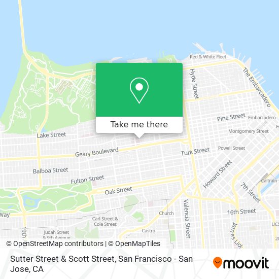 Mapa de Sutter Street & Scott Street