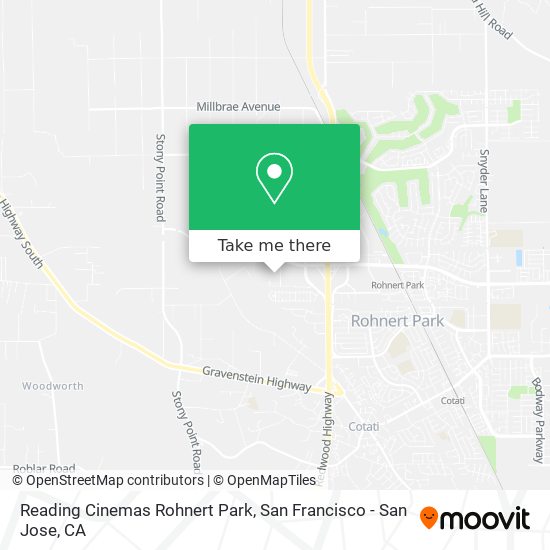 Mapa de Reading Cinemas Rohnert Park