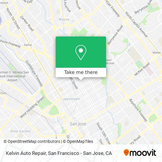 Kelvin Auto Repair map