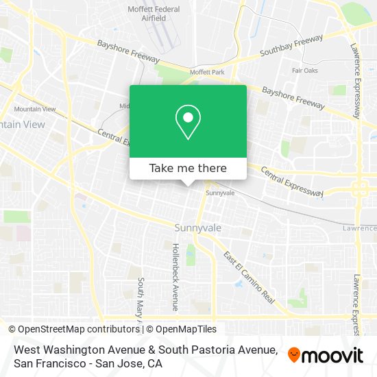 West Washington Avenue & South Pastoria Avenue map