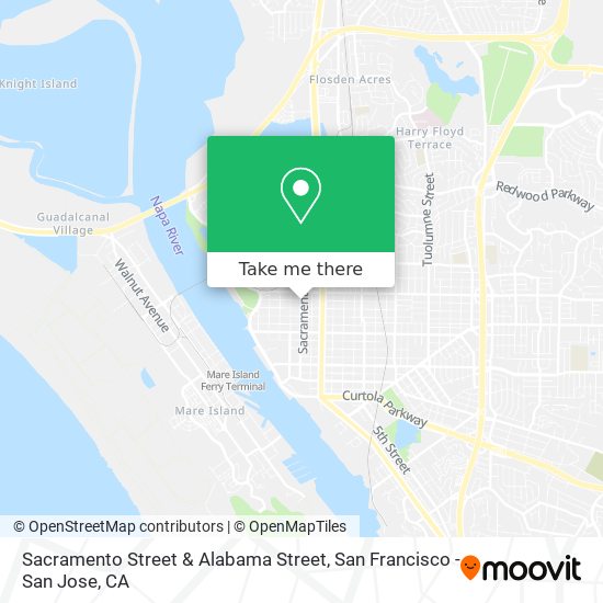 Sacramento Street & Alabama Street map