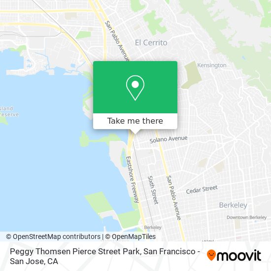 Peggy Thomsen Pierce Street Park map