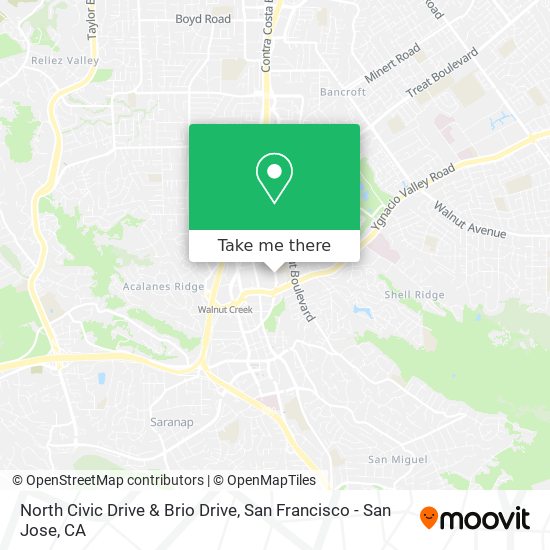 North Civic Drive & Brio Drive map