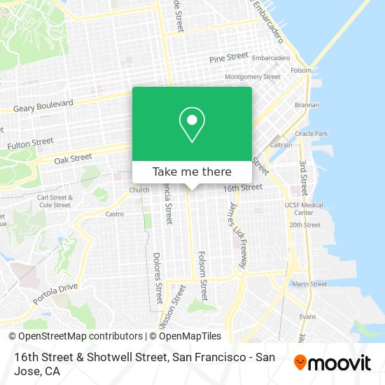 Mapa de 16th Street & Shotwell Street