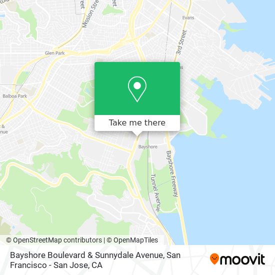Bayshore Boulevard & Sunnydale Avenue map