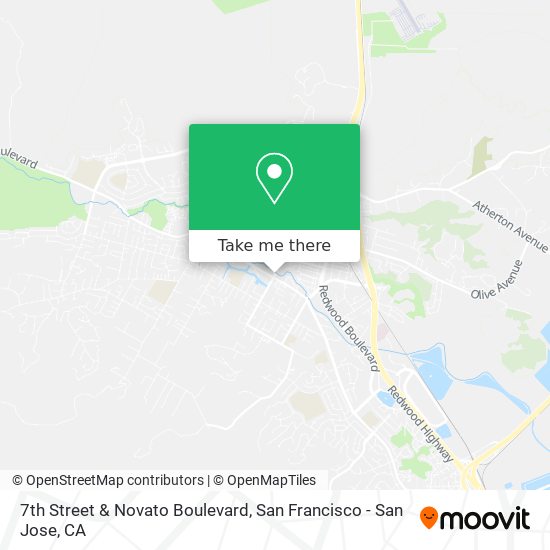 7th Street & Novato Boulevard map