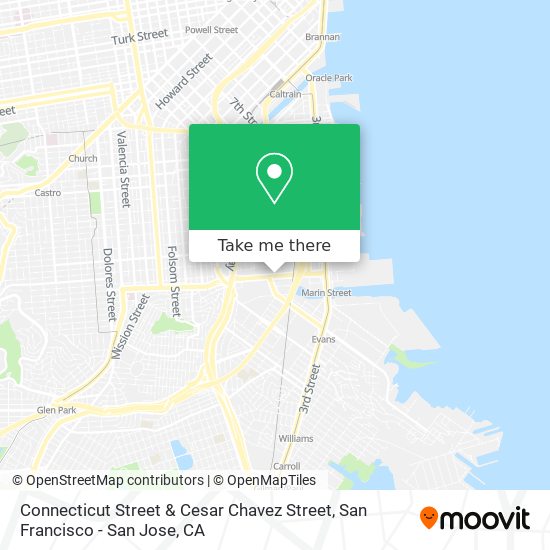 Connecticut Street & Cesar Chavez Street map