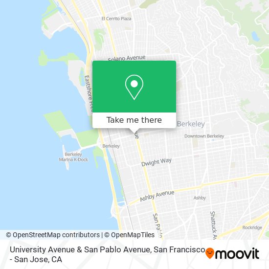 University Avenue & San Pablo Avenue map