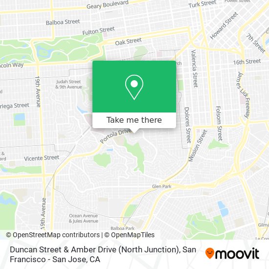 Duncan Street & Amber Drive (North Junction) map