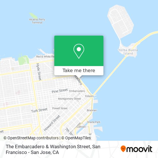 The Embarcadero & Washington Street map