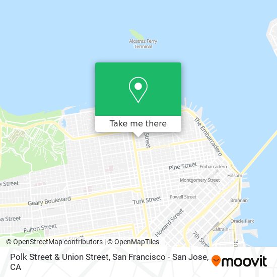 Polk Street & Union Street map