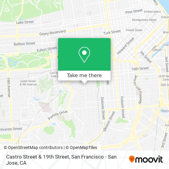 Mapa de Castro Street & 19th Street